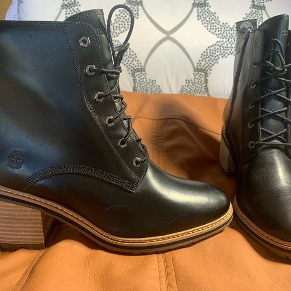 Timberland Sienna High Lace-Up Waterproof Heeled Boots, black full grain - Picture 6 of 6